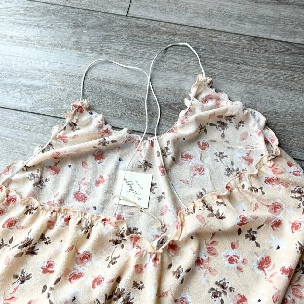 NWT A Shappe Apparel Floral Ivory Ruffles Night Dress Beach Dress - Picture 12 of 12